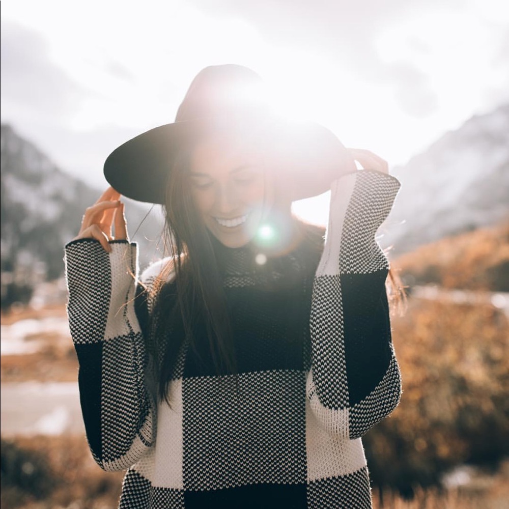 Buffalo Gingham Boxy Sweater